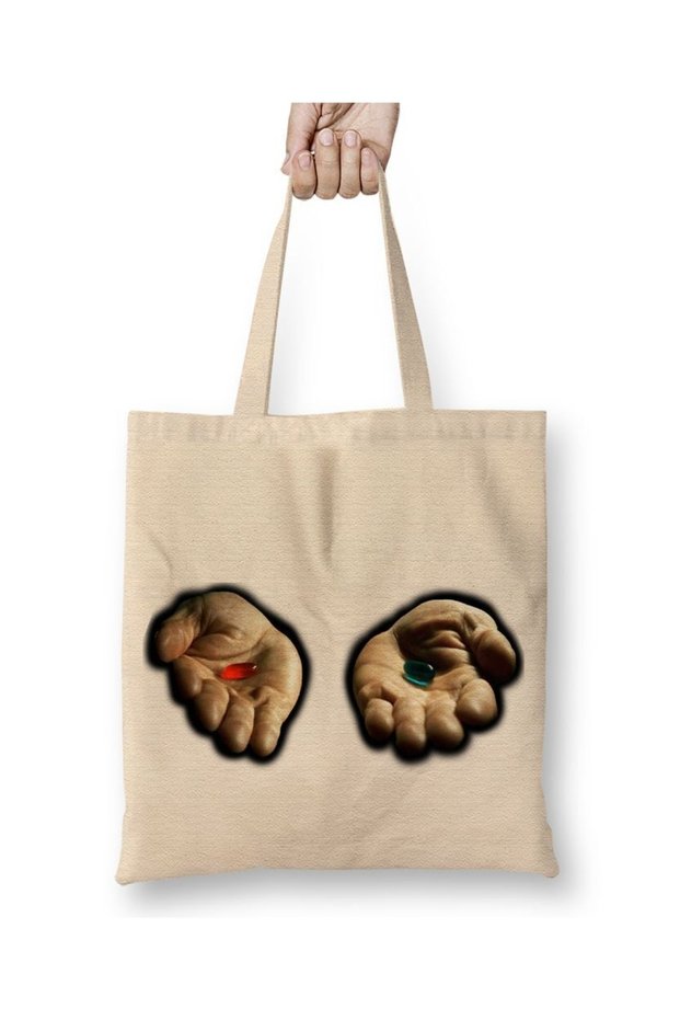 Take The Red Pill Matrix Cloth Bag Long Handle