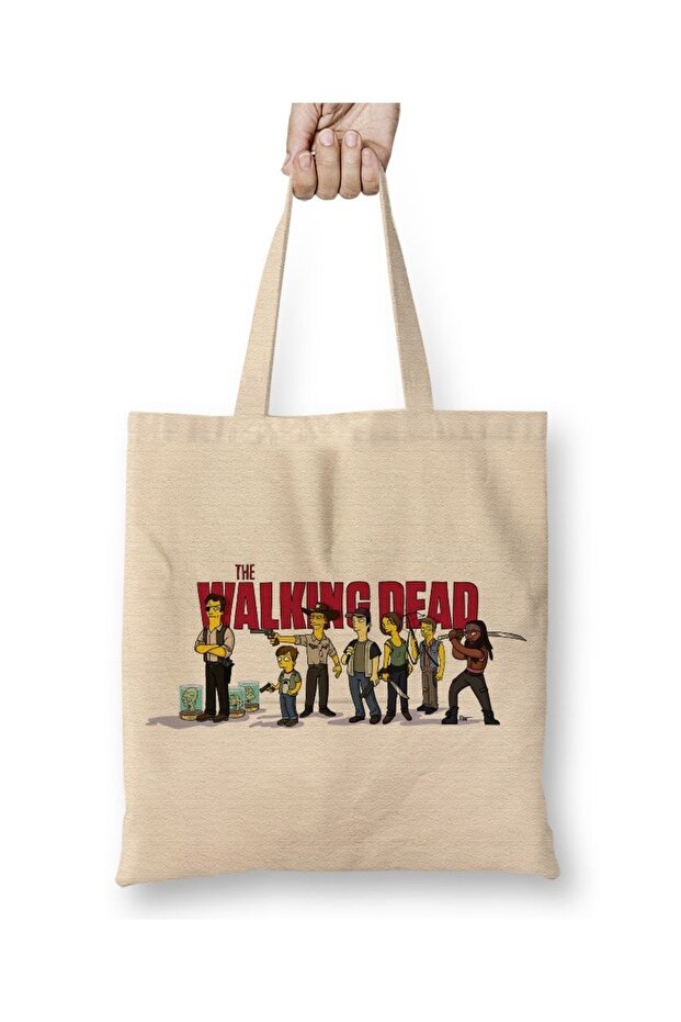 The Walking Dead Simpsonized Tote Bag Long Handle