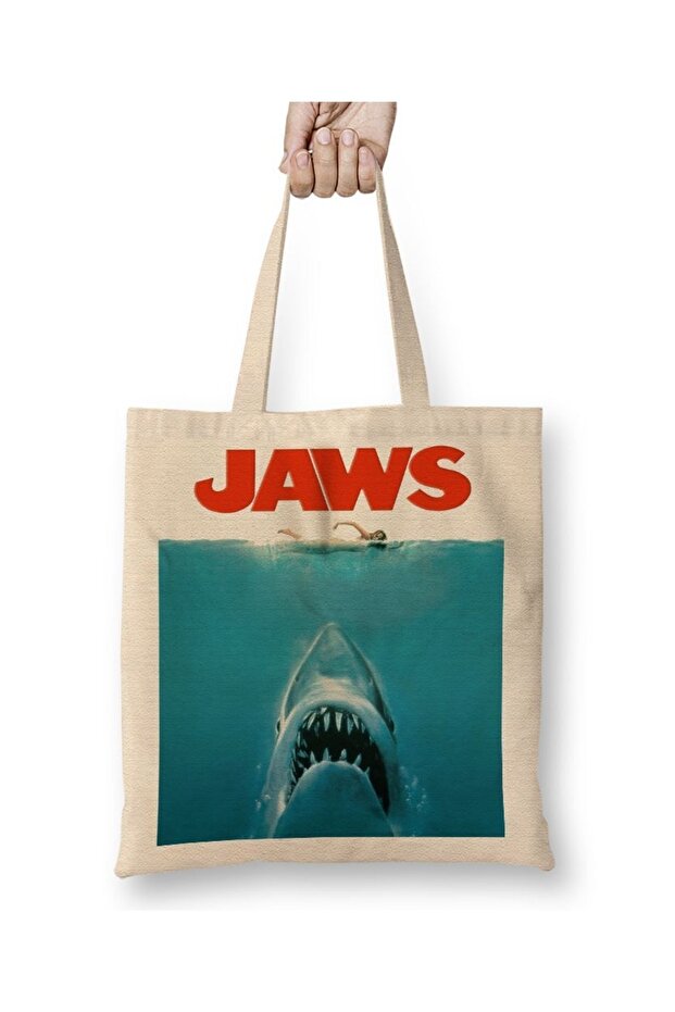 Jaws Horror Horror Movie Movie Spielberg Crossover Tote Bag Long Handle