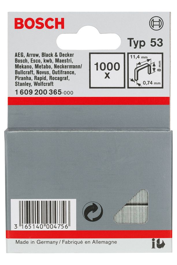 Zımba Teli Tip 53 11.4 X 0.74 X 8 Mm 1609200365 - 1