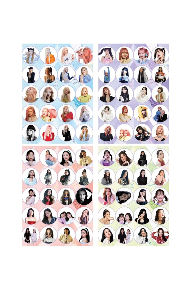 Blackpink New Photos4 Pages Sticker Jennie Jisoo Lisa Rose