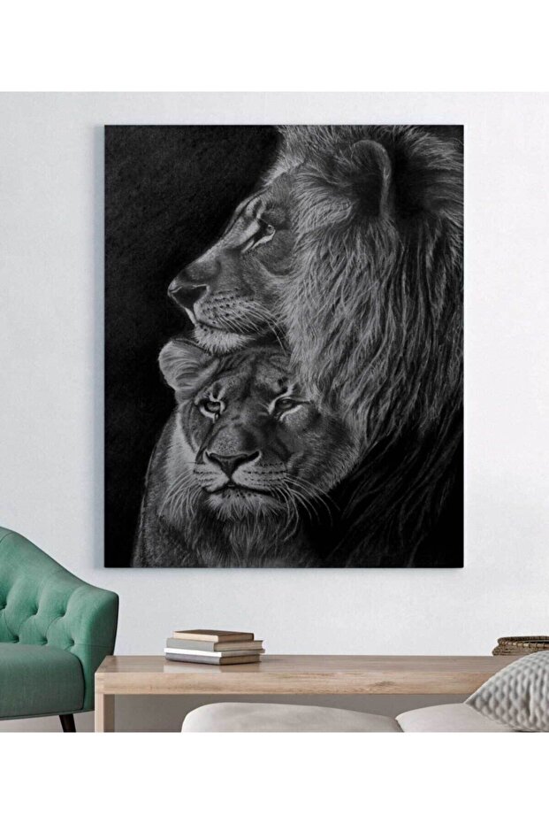 Aslan Leopar Kanvas Tablo