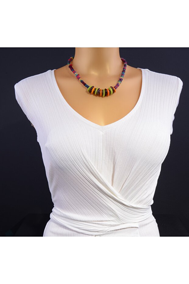 Yeşil Keçe Kolye - 2