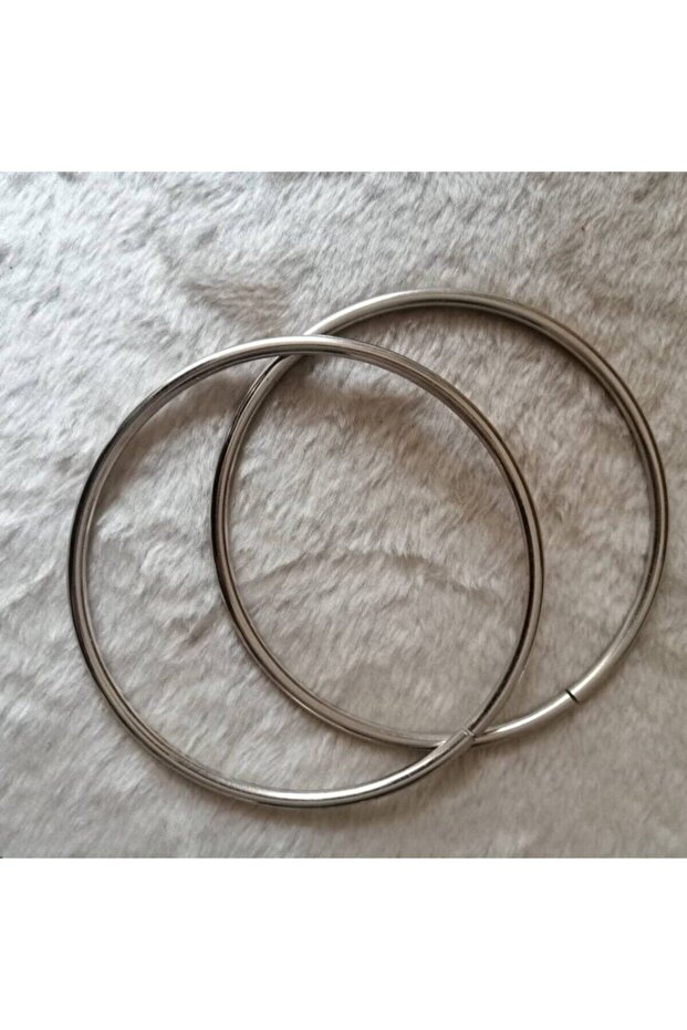 Silver Metal Round Bag - Handle