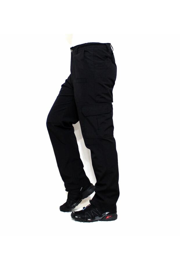Pantaloni tactici negri Ripstop Cargo Pocket - 6