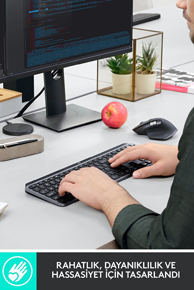 MX Keys Türkçe Klavye Kablosuz Q Siyah Aydınlatmalı Tam Boyutlu 920-010087 - 4