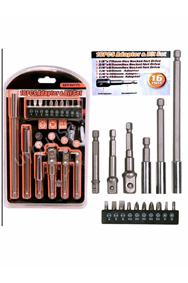 Bits End Connection Adapter Set Socket Joint 16 Pieces Screwdriver Bit Socket Set Bits Bits - 2