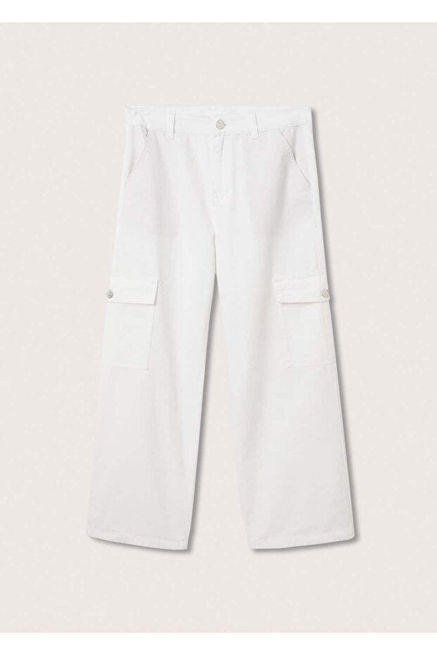 Kısa Paçalı Pamuklu Kargo Pantolon - 2