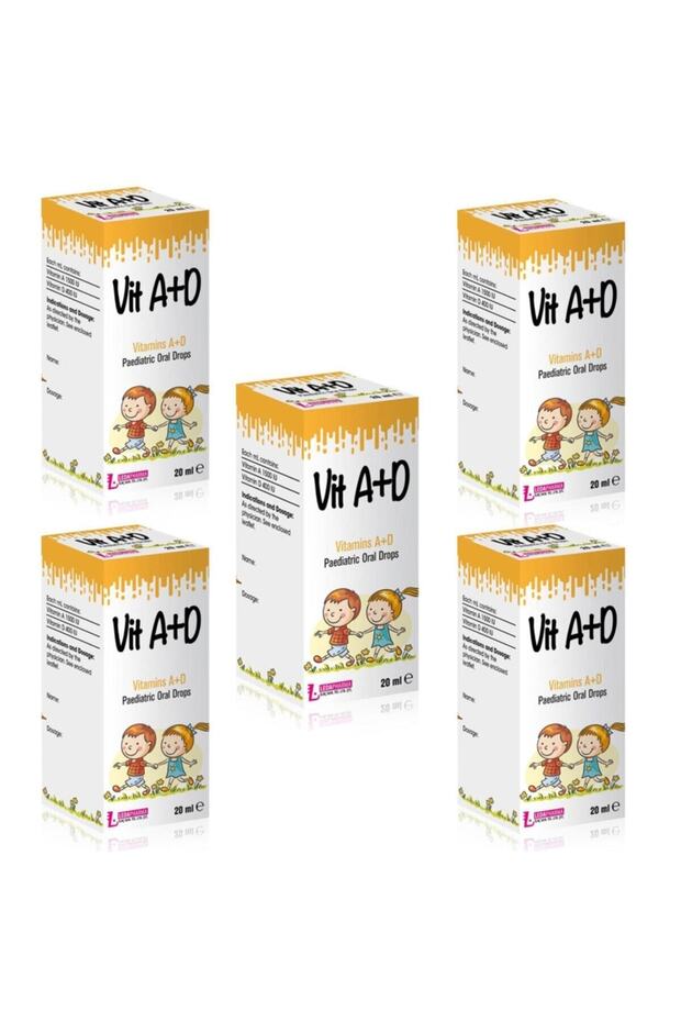 Ledavit Vit A+D Vitamins A+D Pediatric Oral Drops 20ml X5 Pieces