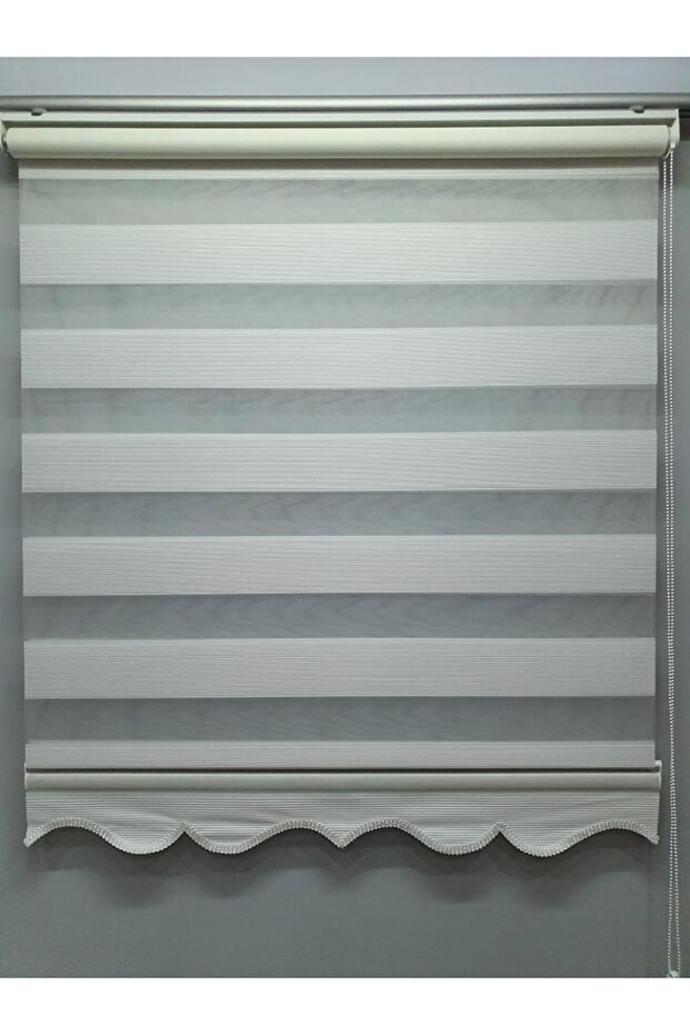 Mikro Pliseli Zebra Stor Perde Beyaz Mz483 - 8