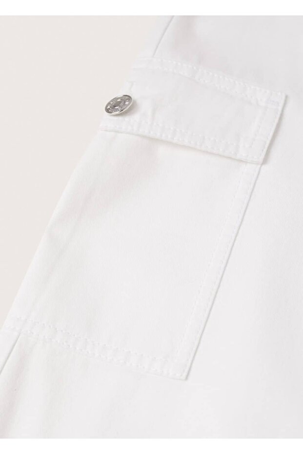 Kısa Paçalı Pamuklu Kargo Pantolon - 7