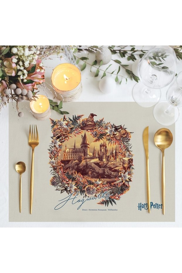 Hogwarts Fabric American Service Set of 4 35x50cm (warner Bros Licensed Product, Linen Fabric)