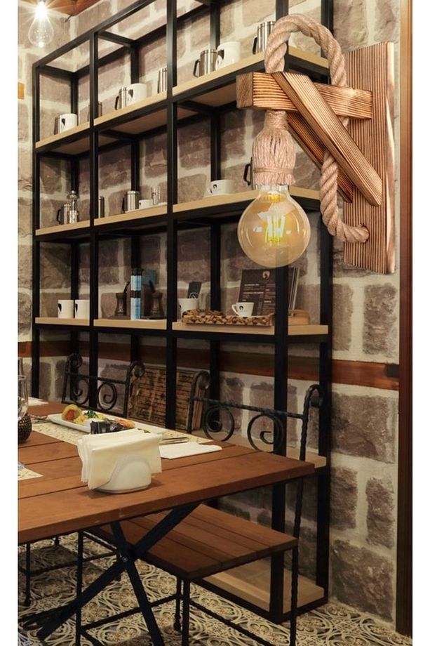 Aplik Ahşap Aplik Duvar Lambası Cafe Otel Restorant Için Ahşap Aplik Duvar Lambası - 5
