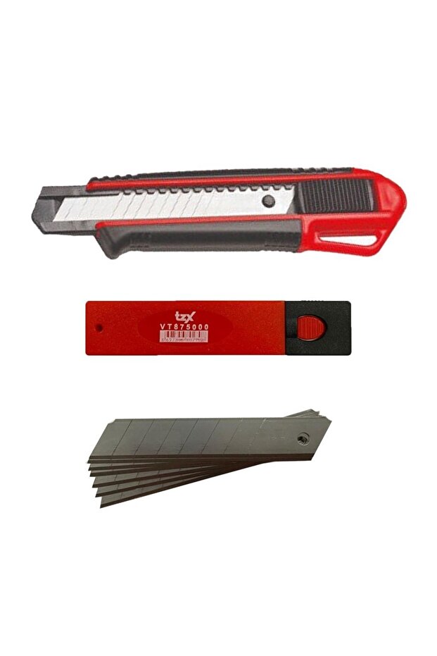 Vt875101 professional plastic utility knife 160x18mm + 10 spare blades
