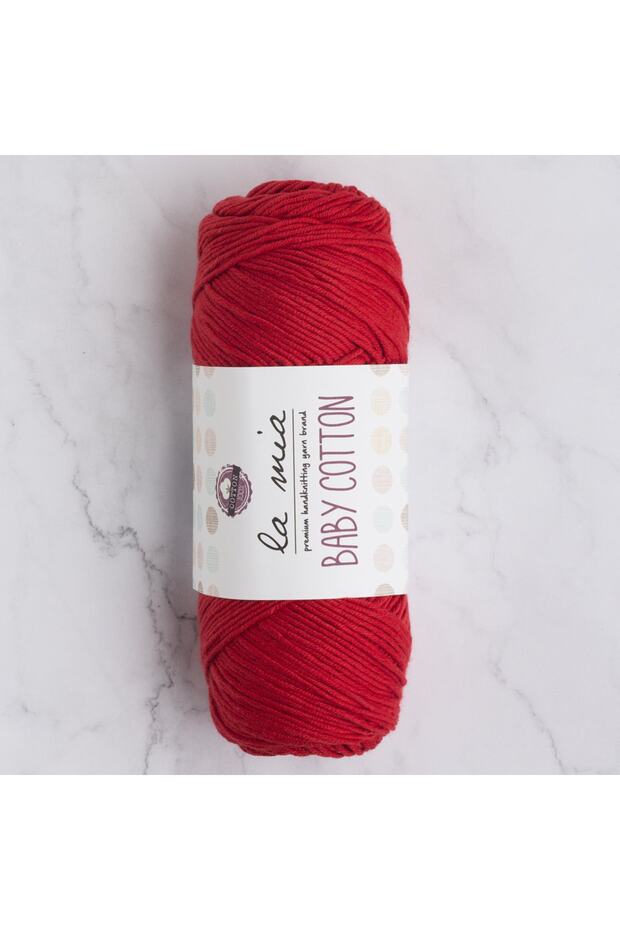 La Mia Baby Cotton Red Hand Knitting Yarn - L033