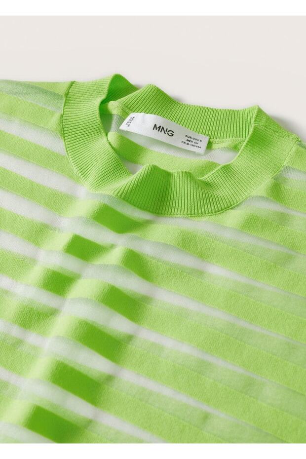 Yarı Şeffaf Triko Kazak - 7