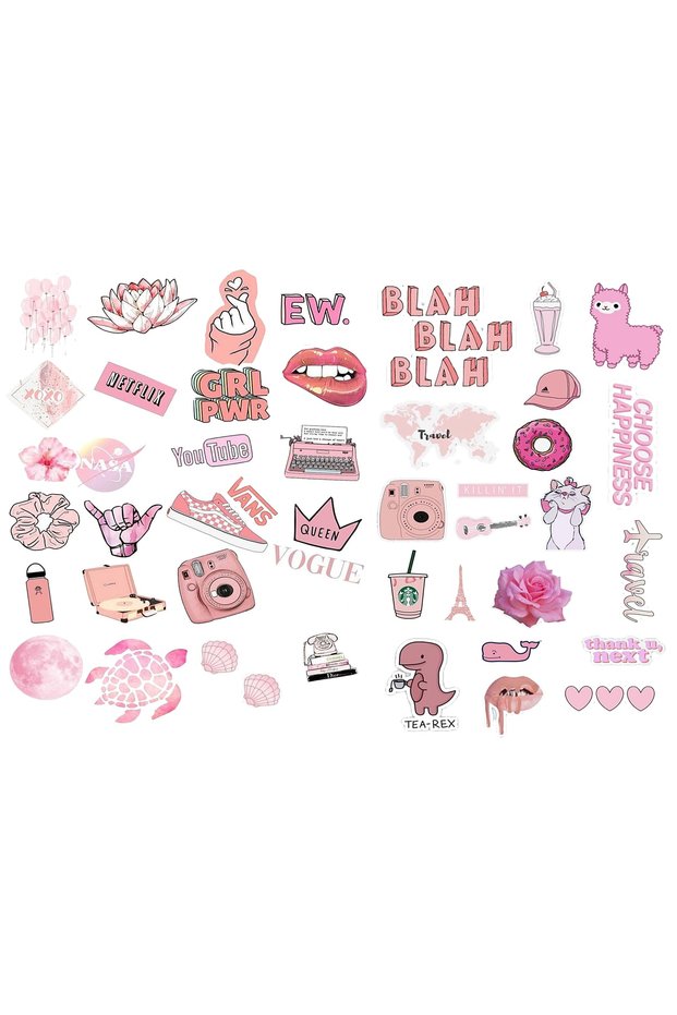 Pink Laptop Sticker (21x31 Cm)