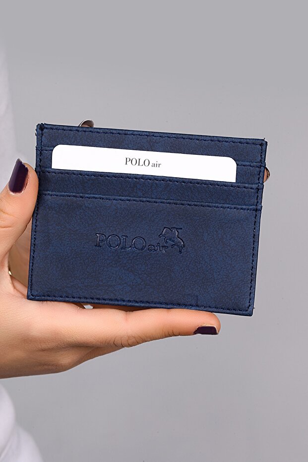 Men's Sports Card Holder Navy Blue