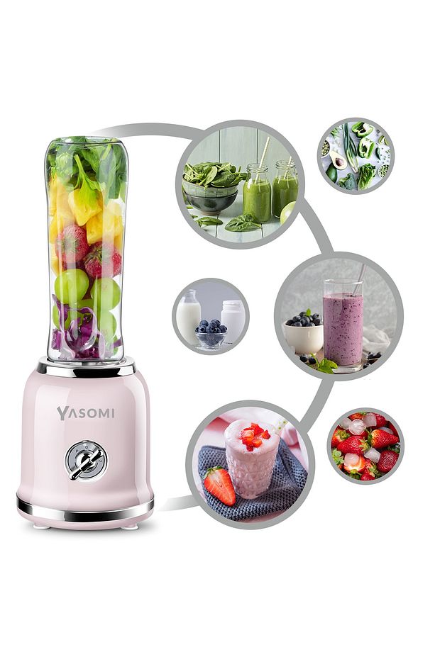 Bl019 Retro Smoothie Blender Pembe - 5