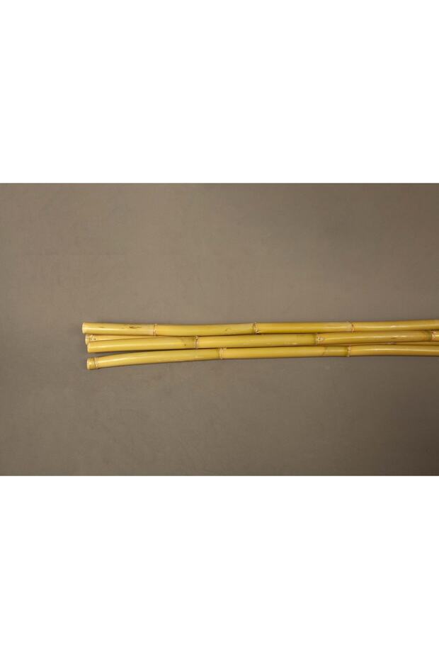 Bitki Destek Çubuğu Seti 5 Adet 120 Cm Bambu 10 Ad Kelepçe 10 Ad Pvc Kaplı Tel - 3
