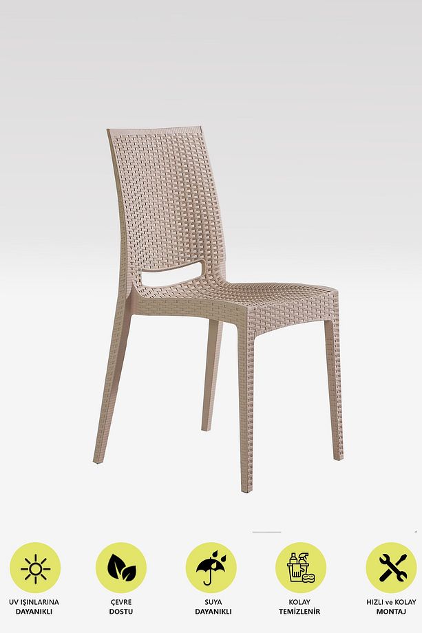 Rattan 6 Kişilik Camlı Bahçe Masa Takımı - 3