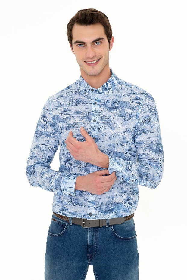 Men's Blue Shirt G021Sz004.000.1394361