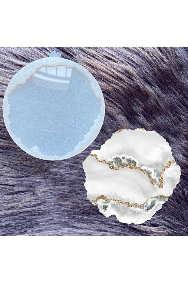 Epoxy Resin Coaster Silicone Mold, Soy Candle Mold, Kokulutaş Mold, Concrete Mold