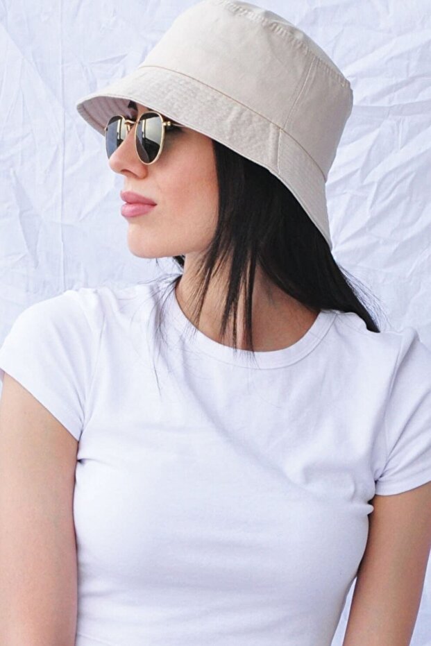 Plain Beige Bucket Hat Fisherman Hat Bucket Hat