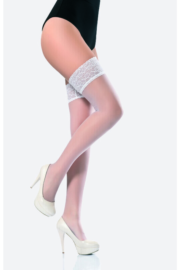 Beyaz Jartiyer Çorap - 3