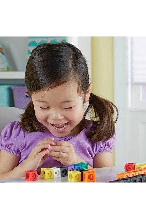 مجموعة مكعبات الرياضيات المتشابكة مكونة من 100 قطعة - 4