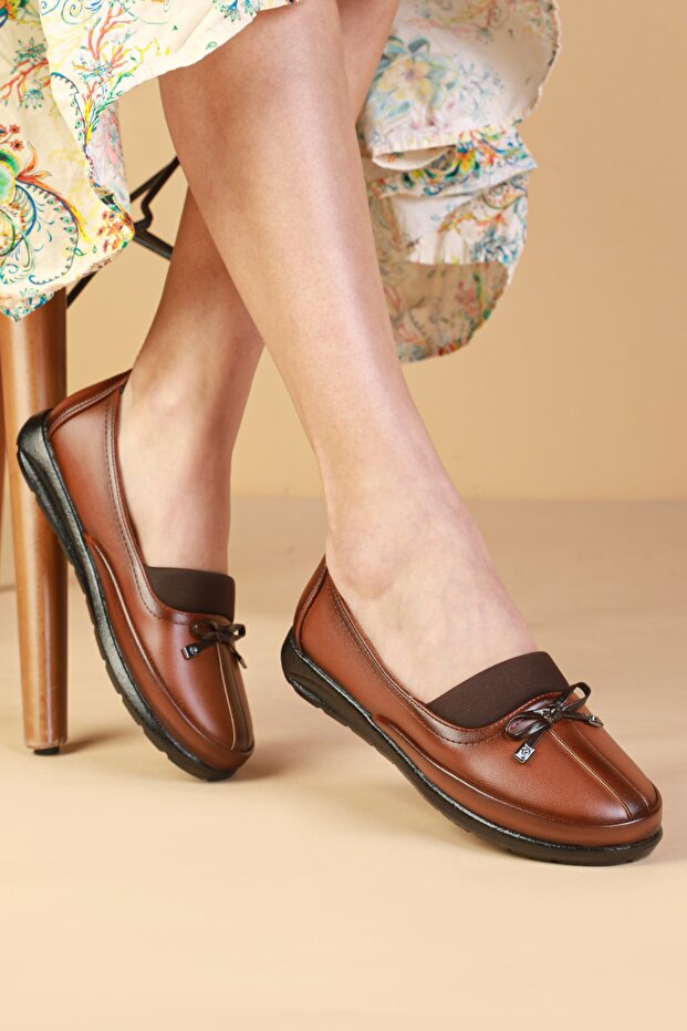 Women's Brown Lofty Leather Shoes Dscn4201