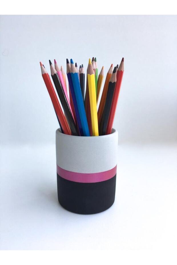 Concrete Office Set Pen Holder