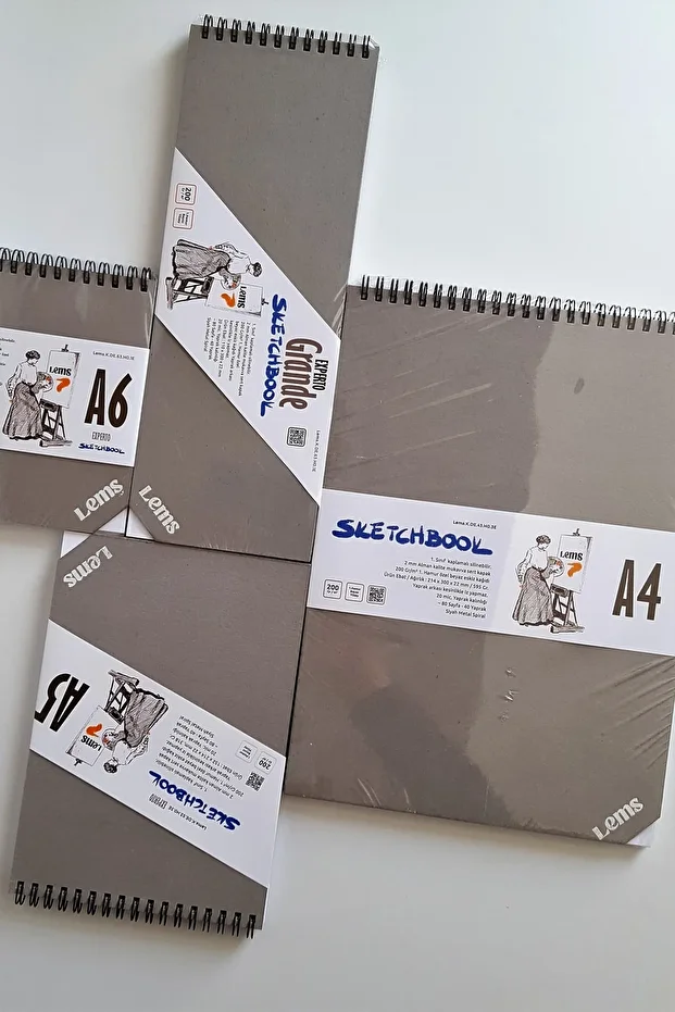 Experto Grande 200 Gr. 80 Syf 40 Yaprak Sert Kapak Sketchbook Eskiz Defteri Sketch Book - 7