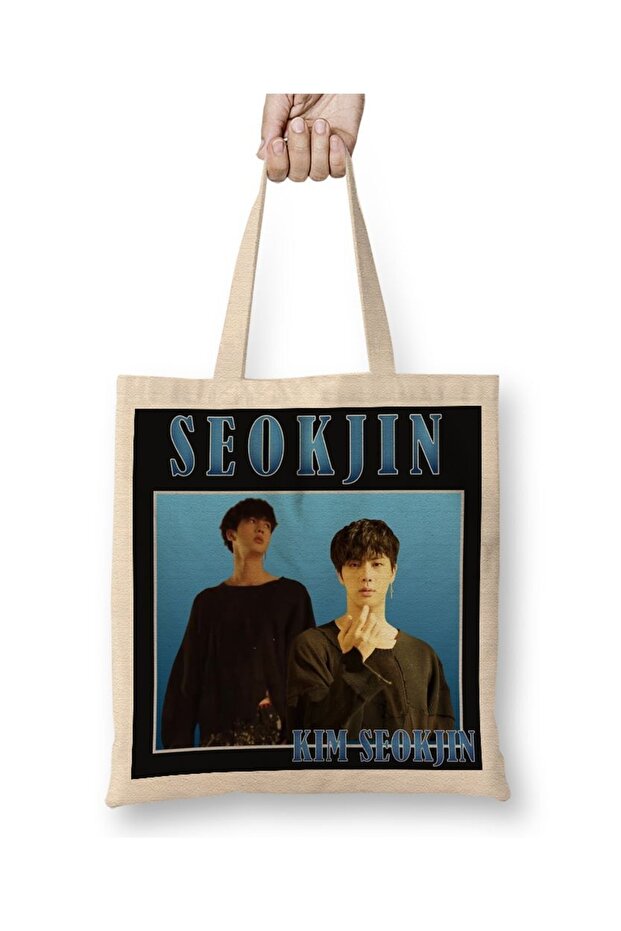 Kim Seokjin Vintage Bts Tote Bag Long Handle