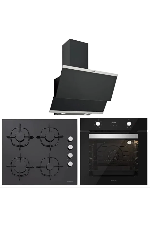 Bo6502b02 - Cs5335b01 - 3420 Classy 60 Siyah Cam Ankastre Set - 1