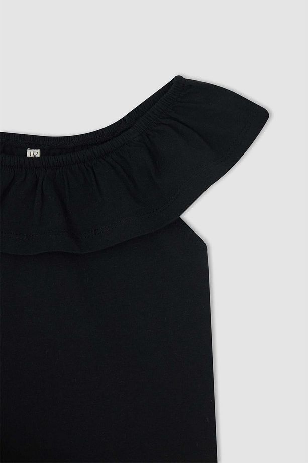 Kız Çocuk Regular Fit Volanlı Pamuklu Atlet - 3