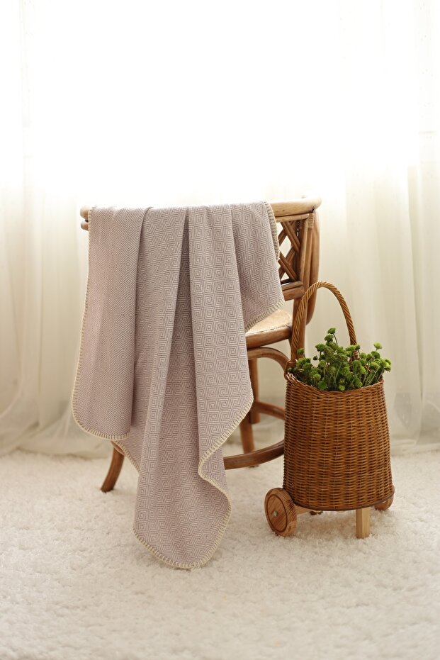 Baby Peshtemal - Lilac Diamond Patterned Woven