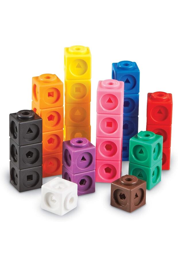 مجموعة مكعبات الرياضيات المتشابكة مكونة من 100 قطعة - 1