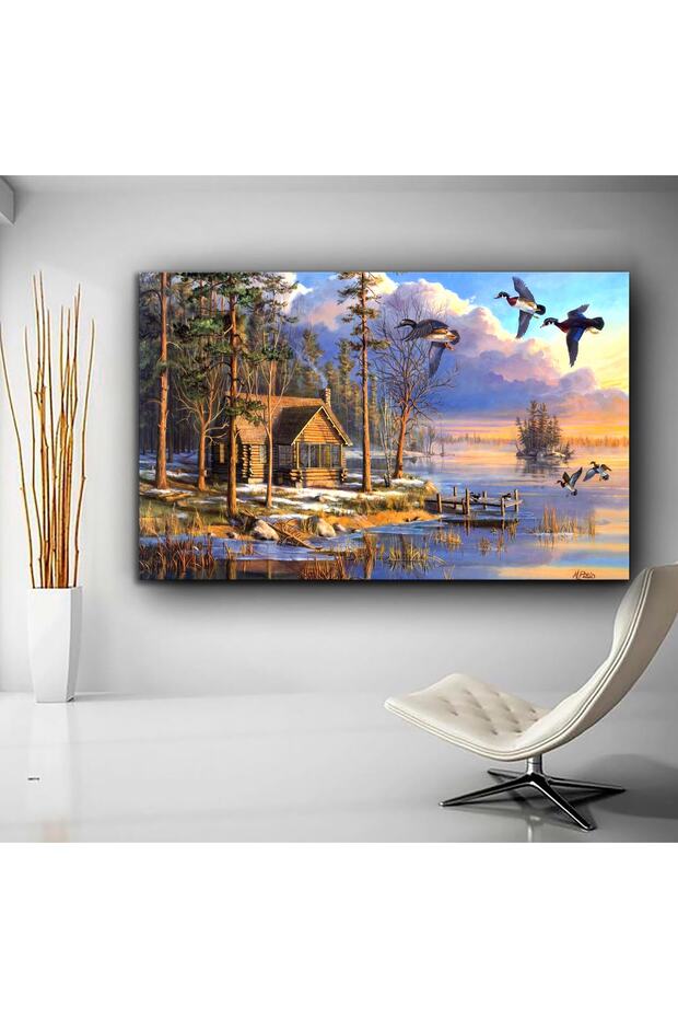 Göl Evi Kanvas Tablo - 1