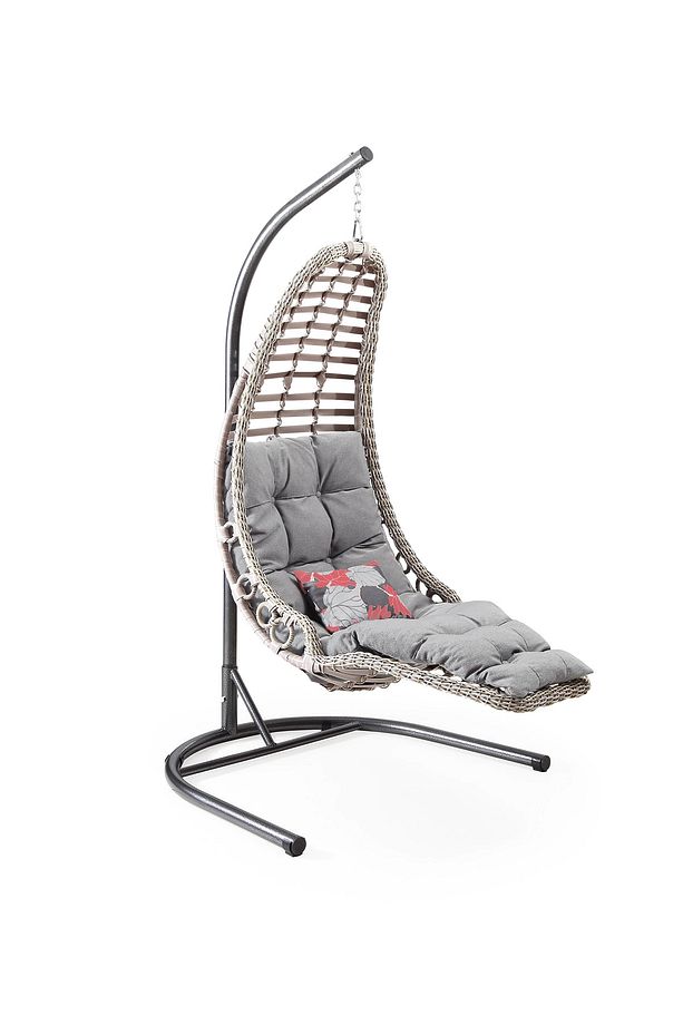 Kahverengi Rattan Tekli Capi Bahçe Balkon Salıncağı Keyif Hamak - 1