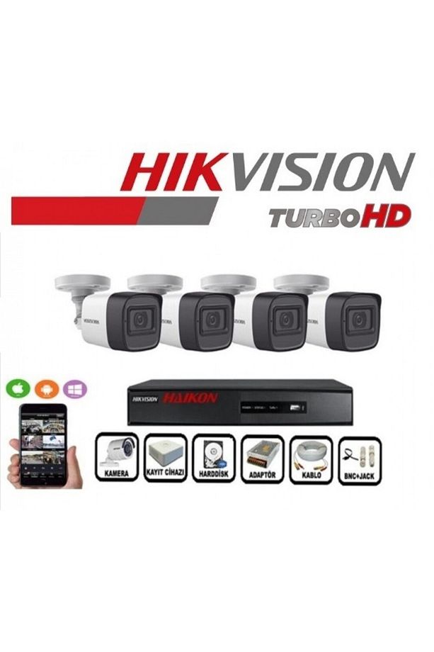 Haikon 4 Kameralı Güvenlik Paket Set Hdd Dahil - 1