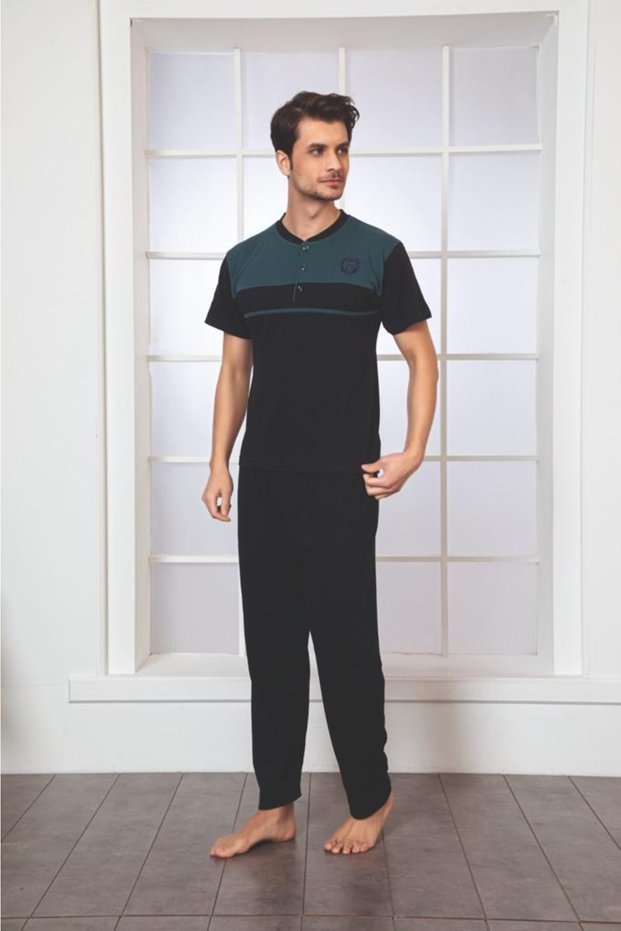 Moon Model Men's Short Sleeve Pajama Set