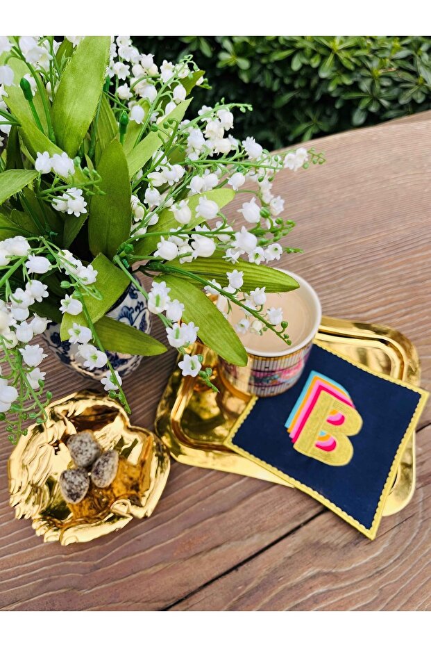 Rainbow' ́b ́ ́ Letter Cocktail Napkin (1 Piece)