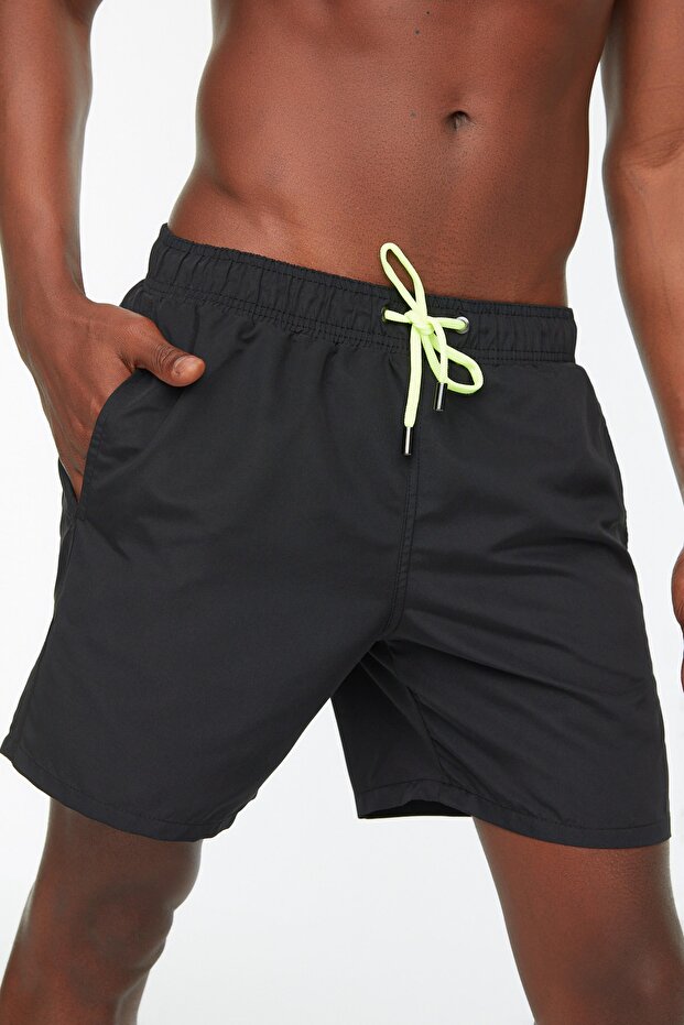 Siyah Basic Standart Boy Mayo Deniz Şortu TMNSS20DS0023 - 4