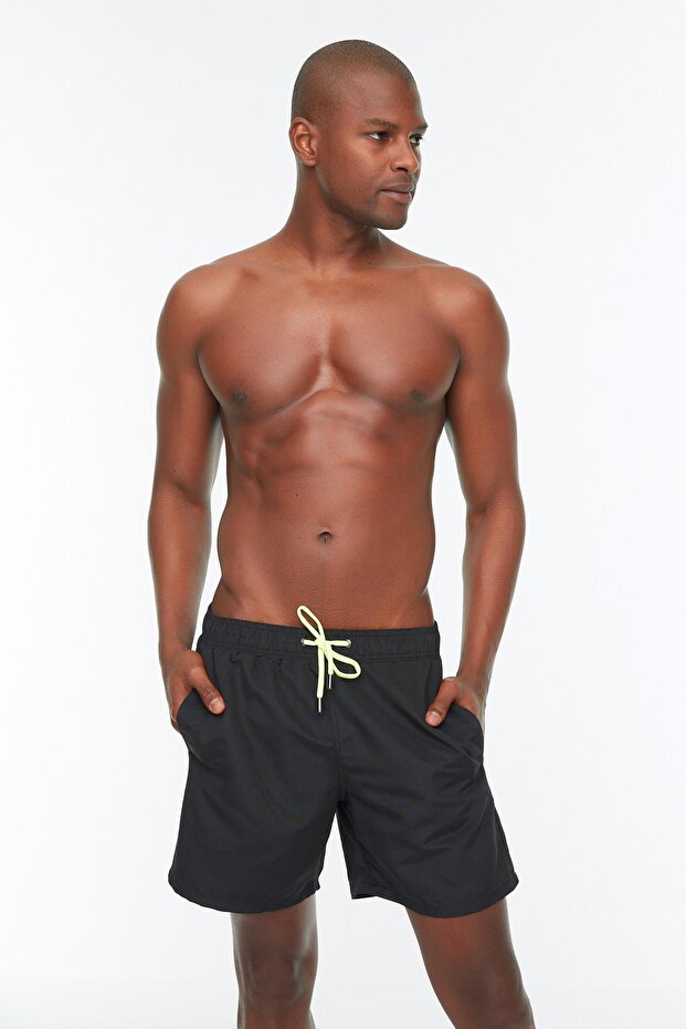 Siyah Basic Standart Boy Mayo Deniz Şortu TMNSS20DS0023 - 5