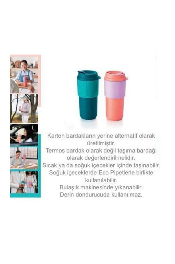 Çay Kahve Taşıma Bardağı 2'li 490 ml - 2