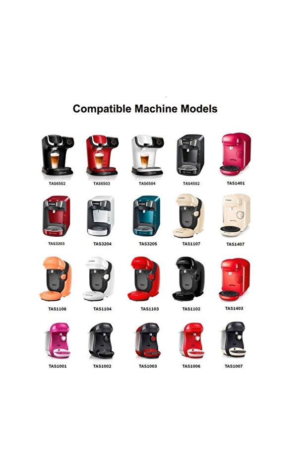 Bosh Tassimo Için 180ml Kullanımlık Tekrar Doldurulabilir Kahve Kapsülü - 6