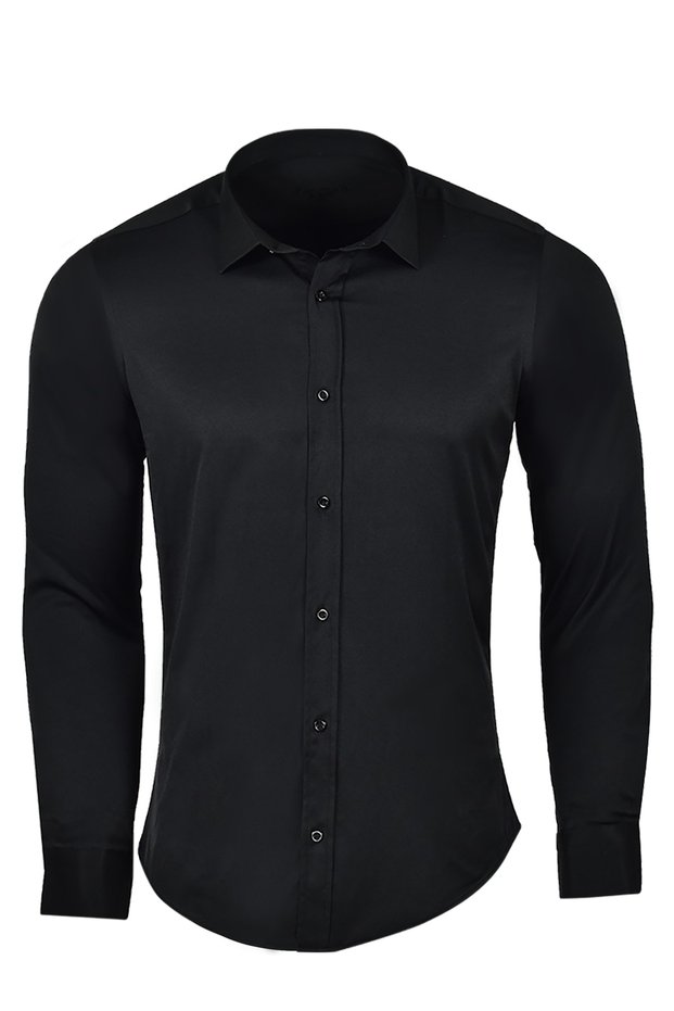 Super Slim Fit Lycra Satin Men's Sports Shirt