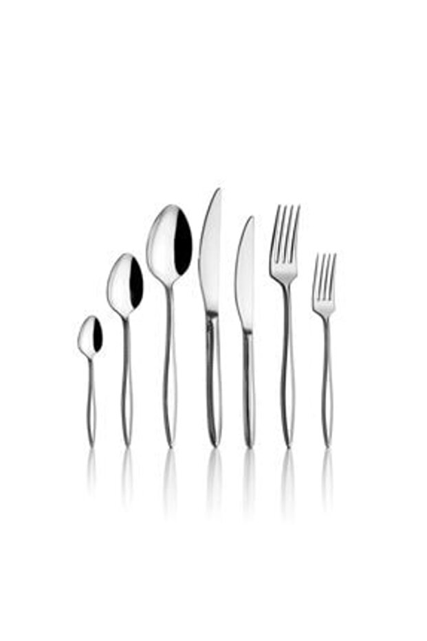 طقم ملاعق شوكة سادة روبي 36 قطعة - 1