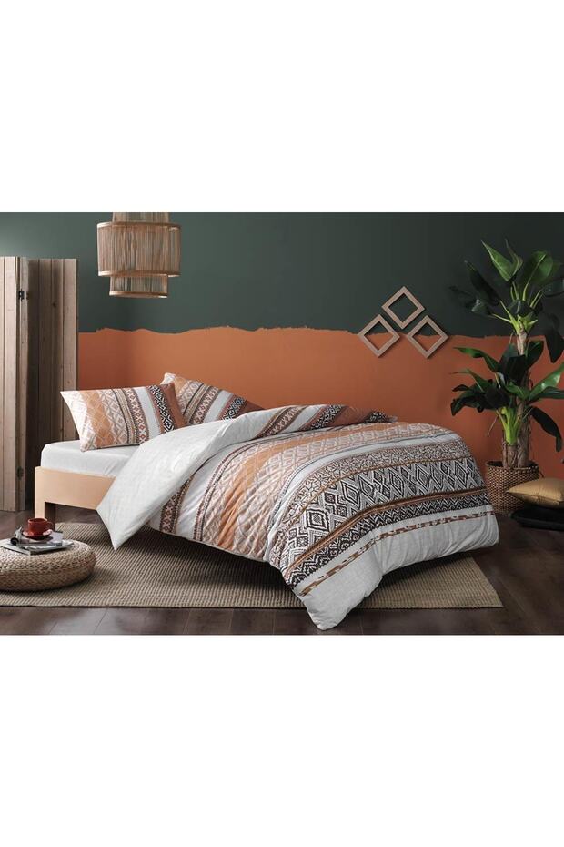 طقم غطاء لحاف مزدوج من Crown Ranforce Daria Tan